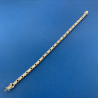Designer HAN 925 Sterling Silver Garnet January Anniversary Tennis Bracelet