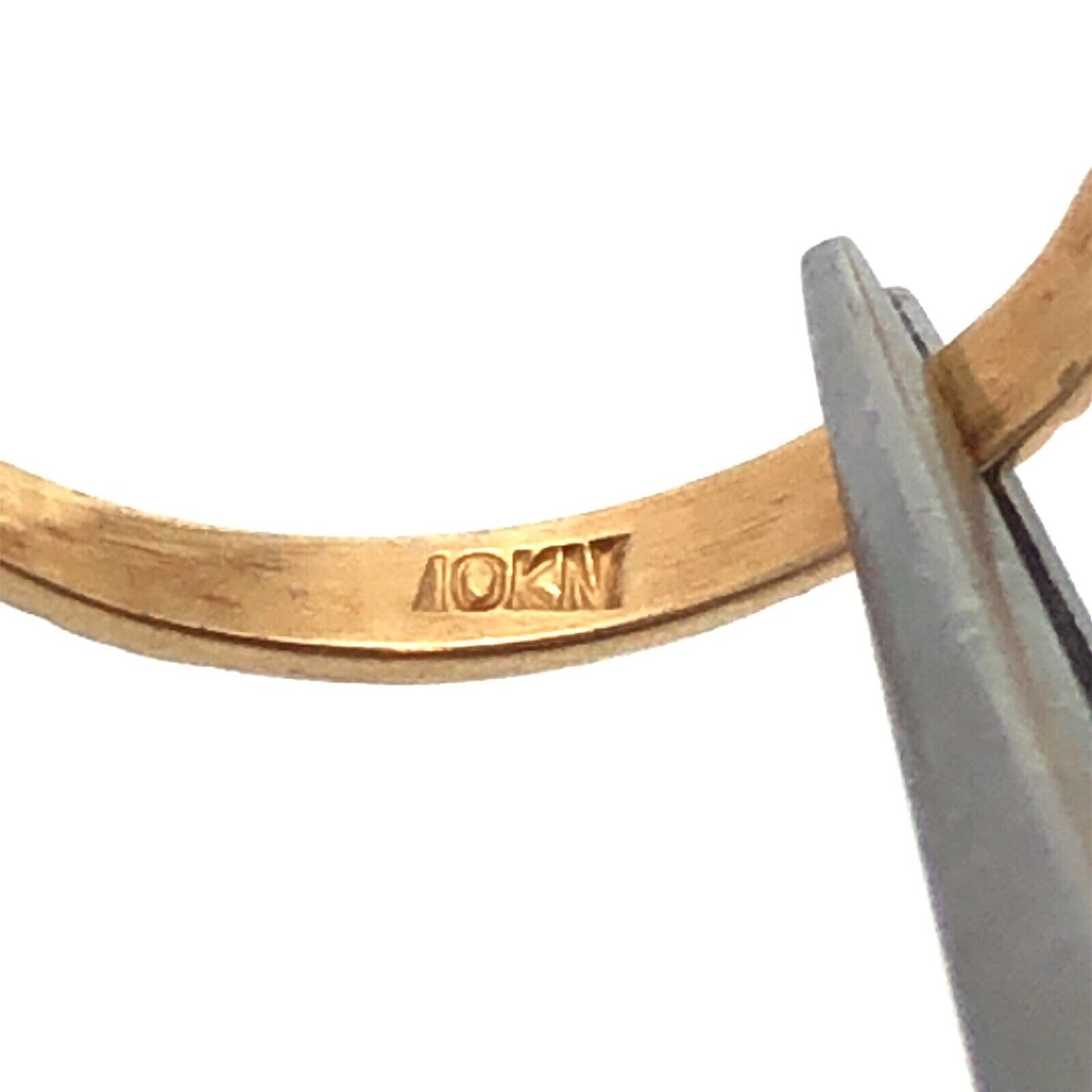 Designer 10K Yellow Gold Diamond Cut Rattler Textured Snake Ring