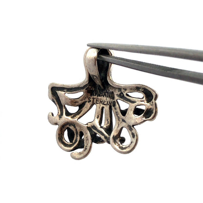 Designer Kabana 925 Sterling Silver Octopus Ocean Beach Sea Life Animal Pendant