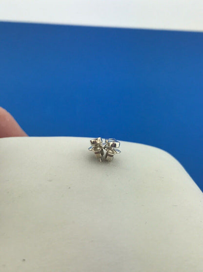 Designer 925 Sterling Silver Infinity Ribbon Figure Eight Stud Earrings