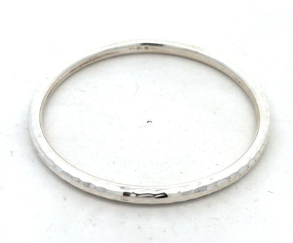 Silpada 925 Sterling Silver Hammered Textured Round Stackable Bangle Bracelet