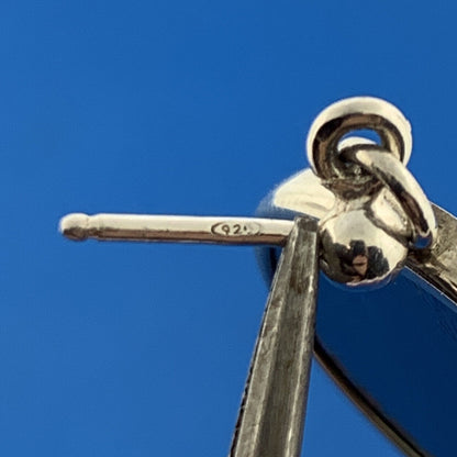 Stunning Sterling Silver 925 Italian Republic 1992 Coin Stud Dangle Earrings