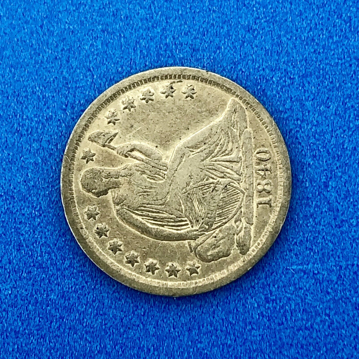 1840 P Seated Liberty Half Dime Variety 2 Obverse Stars Better Philadelphia Mint