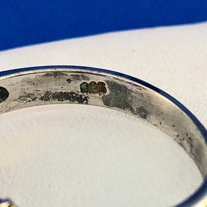 Dramatic Sterling Silver 925 Purple White CZ Statement Fashion Cocktail Ring