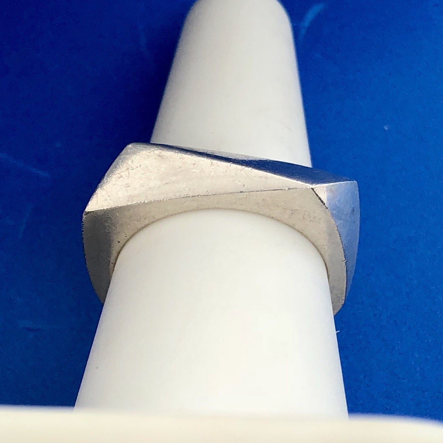 Authentic Modern Sterling Silver Fossil Ring - Size 7.75