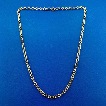 Michael Anthony MA Italy 10K Yellow Gold Textured Oval Link Chain Necklace