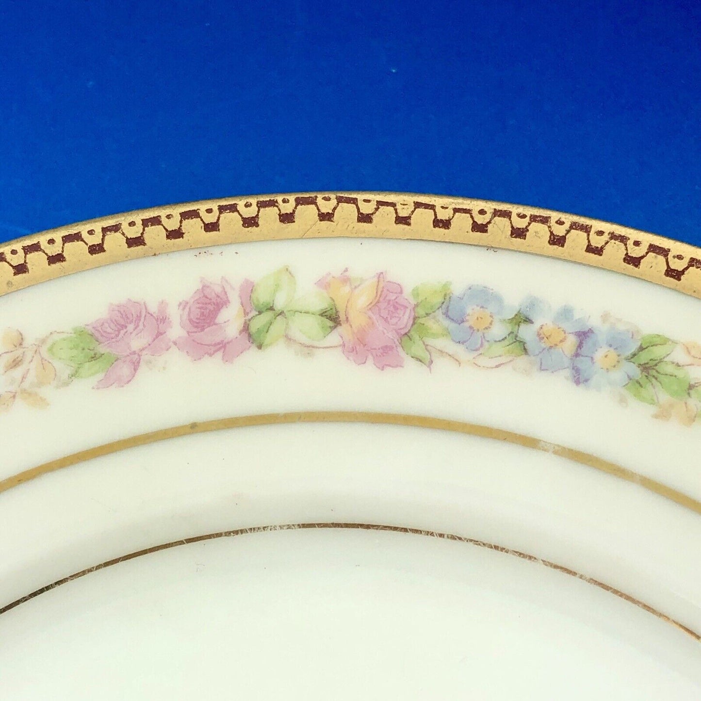 Vtg MZ Austria Carlsbad China Kaiserin Maria Theresia Lot 5 Butter Pat Plates