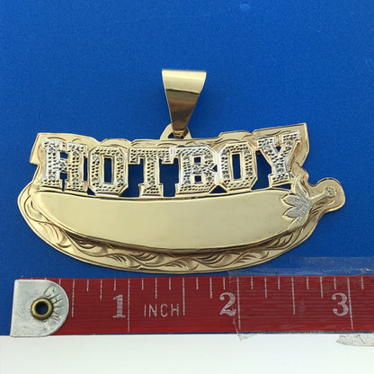 Gorgeous 10k Yellow Gold Diamond Hot Boy Chili Pepper Dangle Pendant