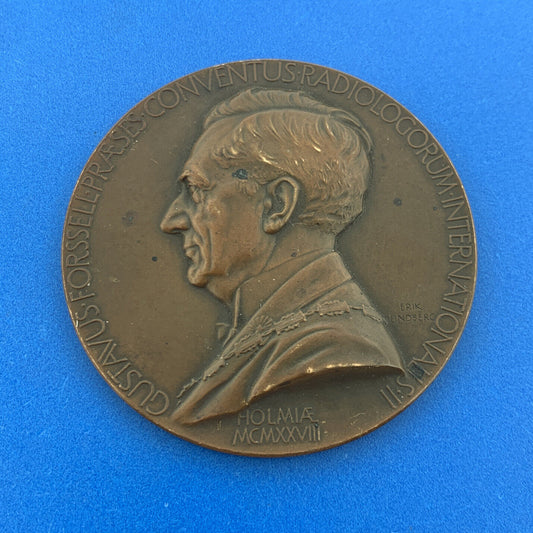 1928 Erik Lindberg Bronze 2nd International Radiology Convention Award Medal