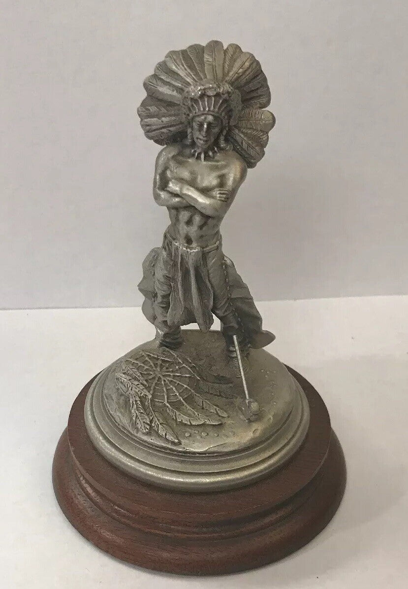 1981 Chilmark Fine Pewter Sioux War Chief LE # 1964/2500 Signed Don Polland