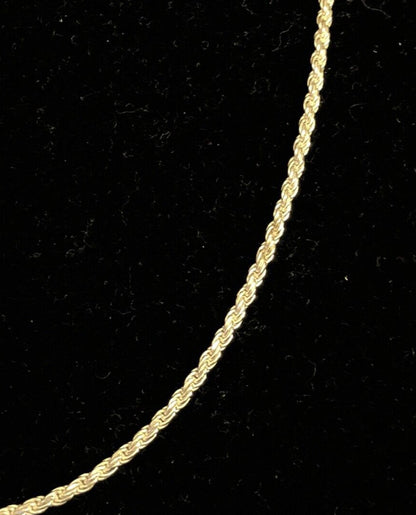 Designer FAS Italy 925 Sterling Silver 20" Twisted Rope Chain Necklace