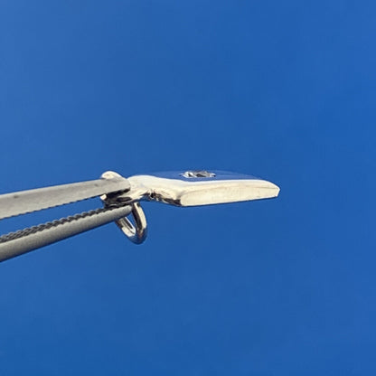 Designer SE Sterling Silver 925 Round Cut Sparkling CZ Square Dangle Pendant