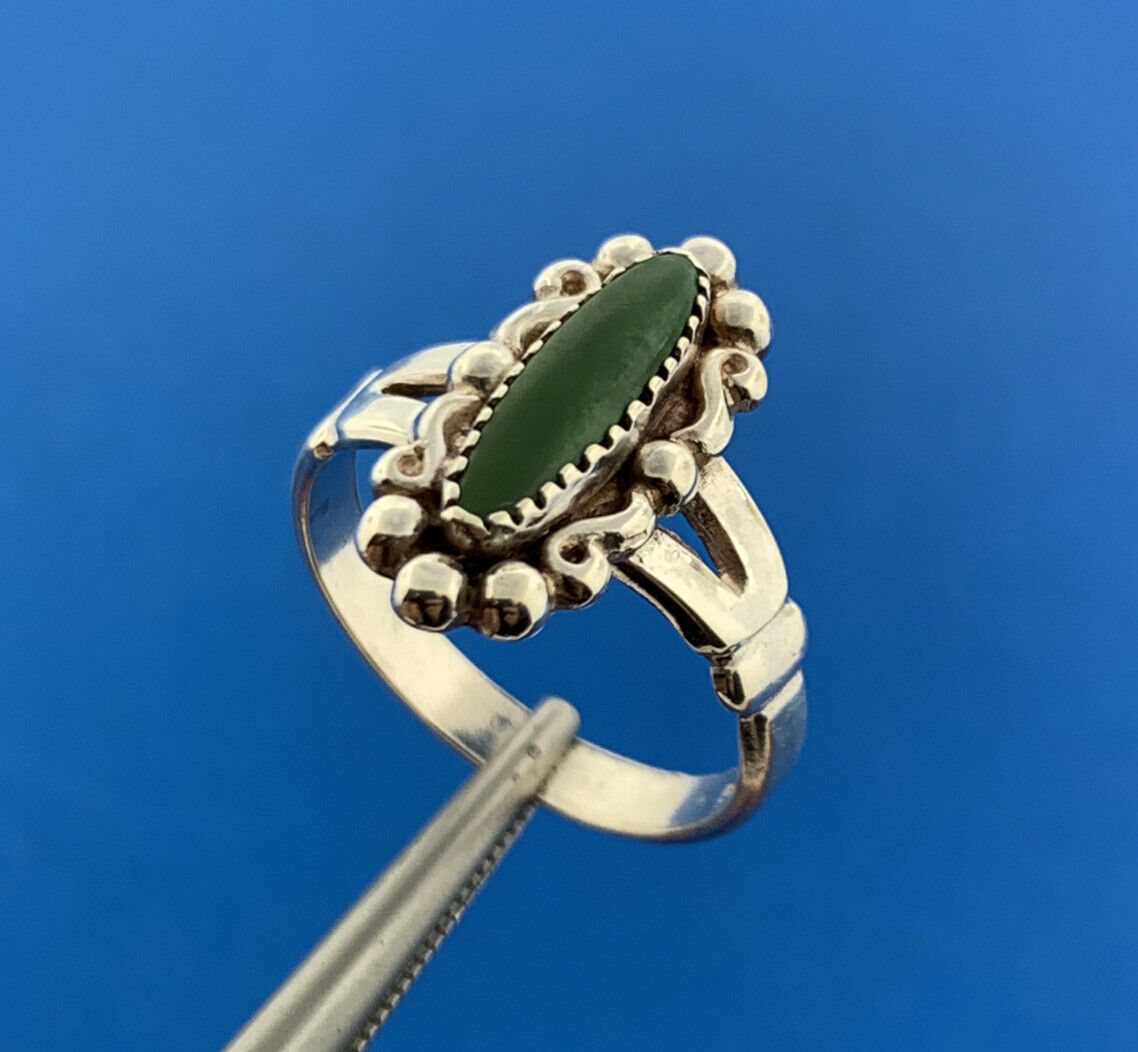 Native American Bell Trading Company 925 Sterling Silver Green Turquoise Ring