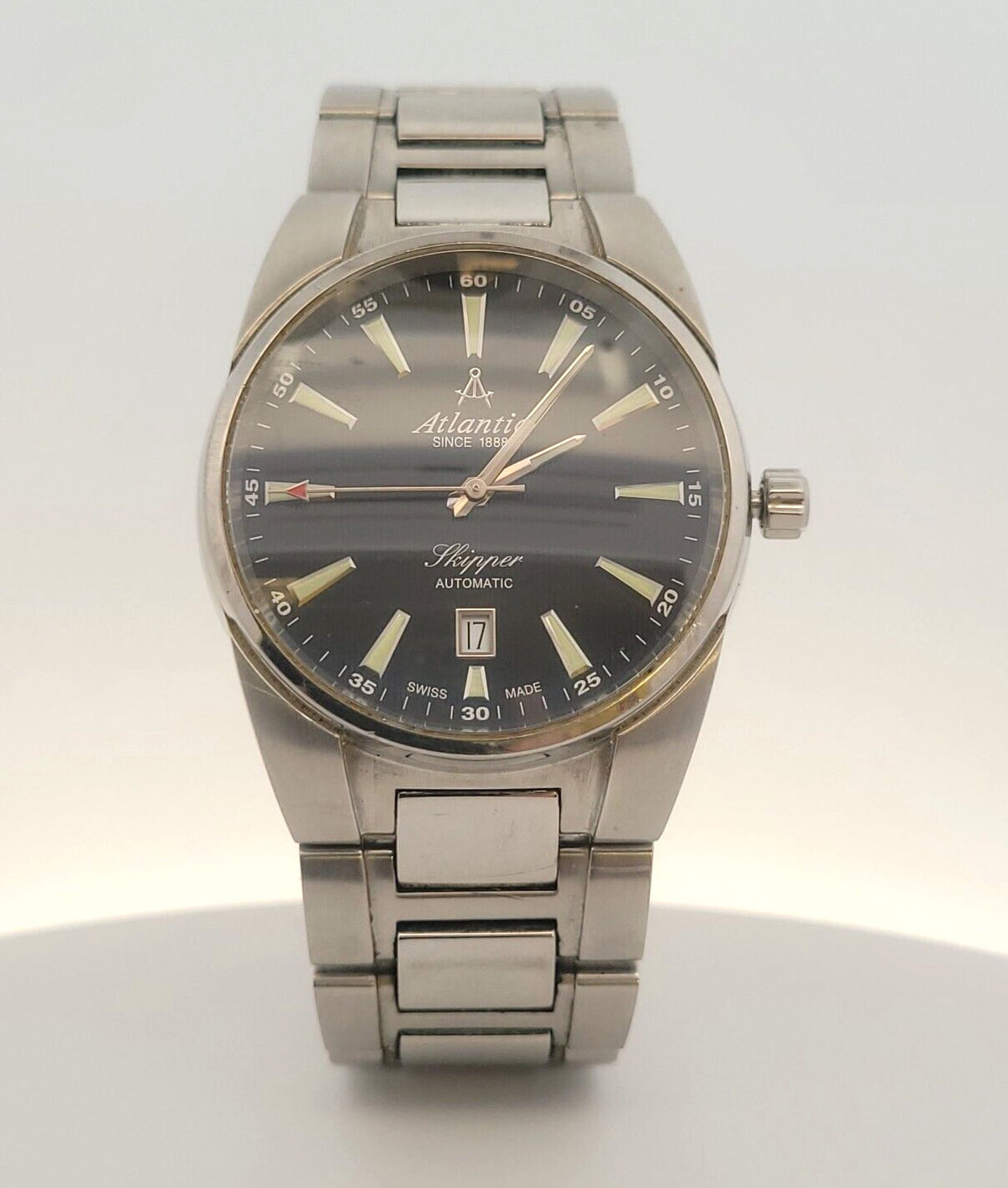Atlantic Skipper Automatic Stainless Steel 42mm Black Dial Men's Watch 83765