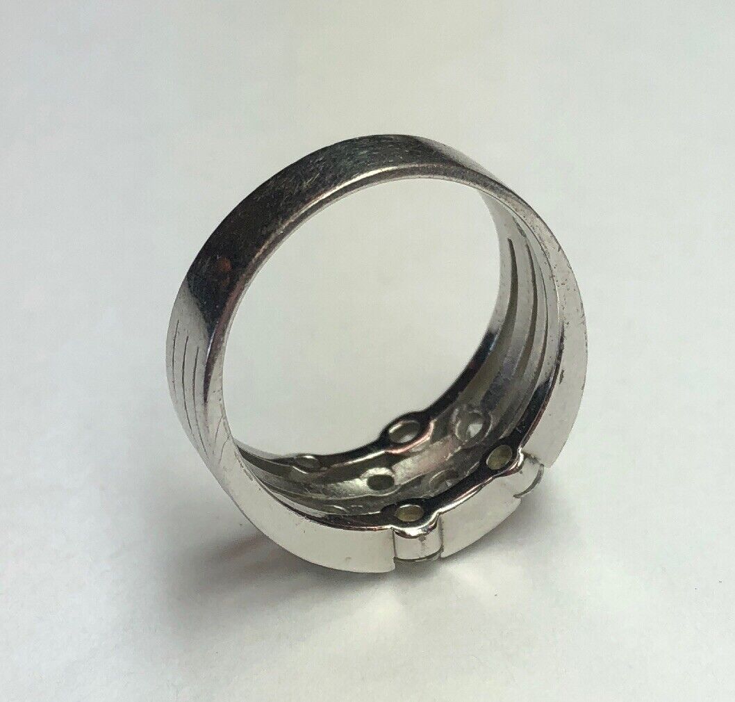 Designer Sterling Silver 925 Cubic Zirconia Station Wedding Anniversary Ring