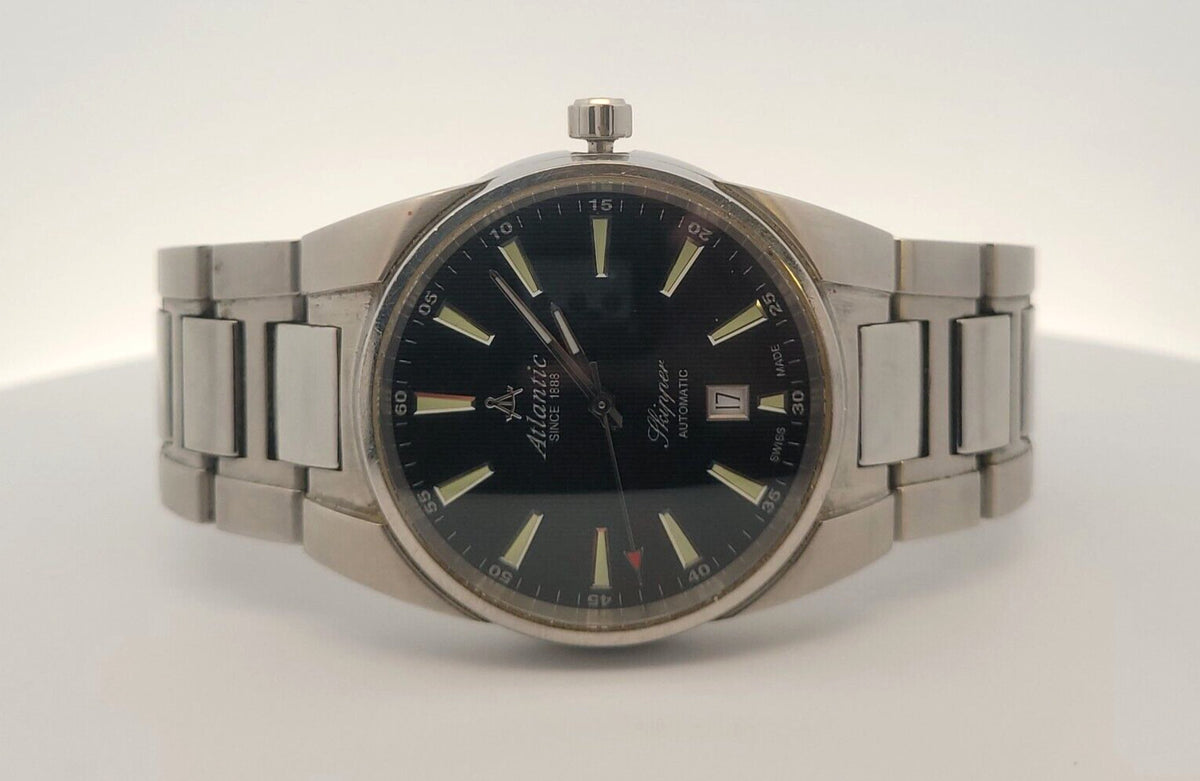 Atlantic Skipper Automatic Stainless Steel 42mm Black Dial Men's Watch 83765