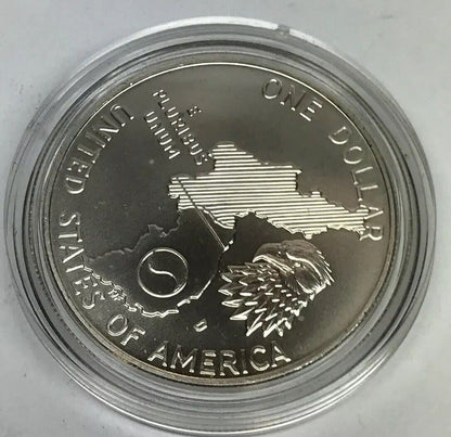 1991 D Korean War Memorial Commemorative BU Silver Dollar OMP/COA