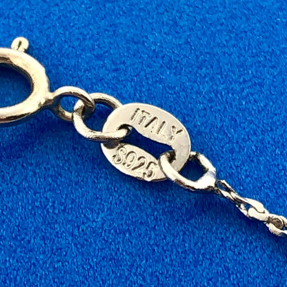 Designer Italy 925 Sterling Silver Diamond All Seeing Eye Pendant Necklace