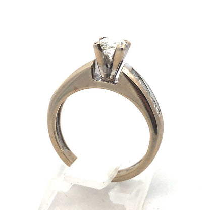 14k White Gold Princess Cut Diamond Engagement Bridal Ring 1 Carat