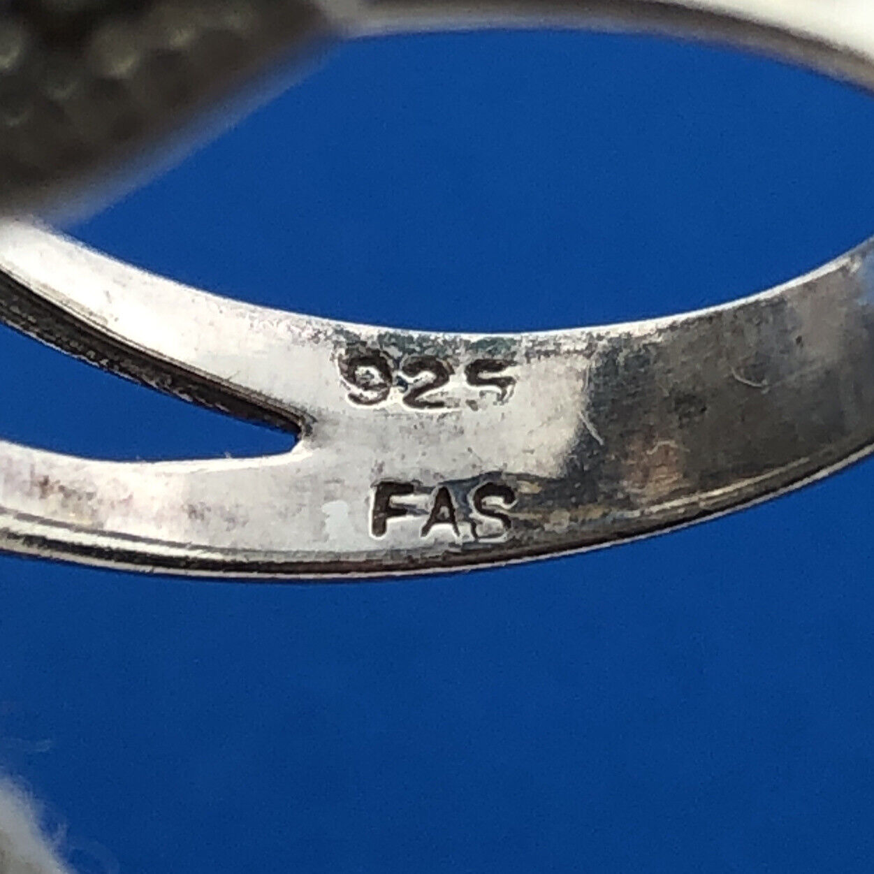 Sterling Silver FAS Cubic Zirconia CZ Moonstone Marcasite Flower Floral Ring