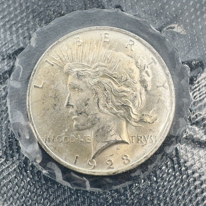 1923 P Peace Dollar GSA Soft Pack United States Uncirculated Silver Dollar Coin