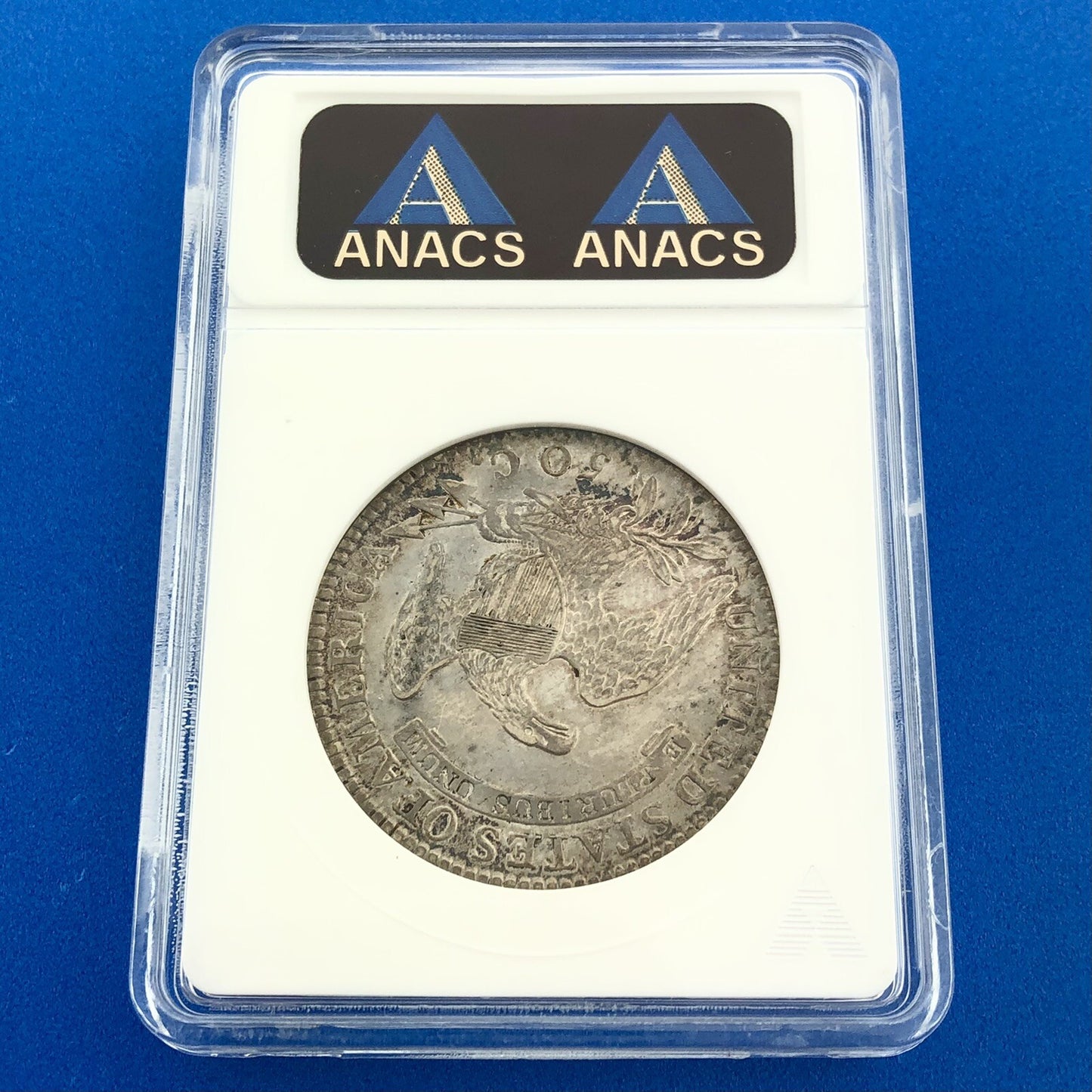1819/8 Capped Bust Silver Half Dollar 50c Lettered Edge ANACS AU53 Details Coin