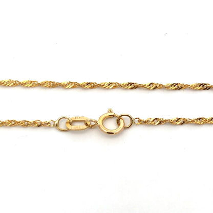 14K Yellow Gold Round Diamond Anniversary Statement Pendant Necklace