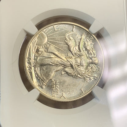 1940 P Proof Silver Walking Liberty Half Dollar High Grade Philadelphia NGC PF66