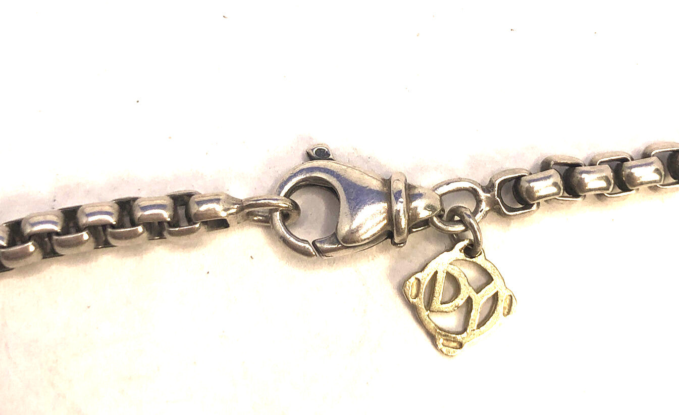 Designer David Yurman 925 Sterling Silver 14K Gold 22.5 Inch Box Chain Necklace