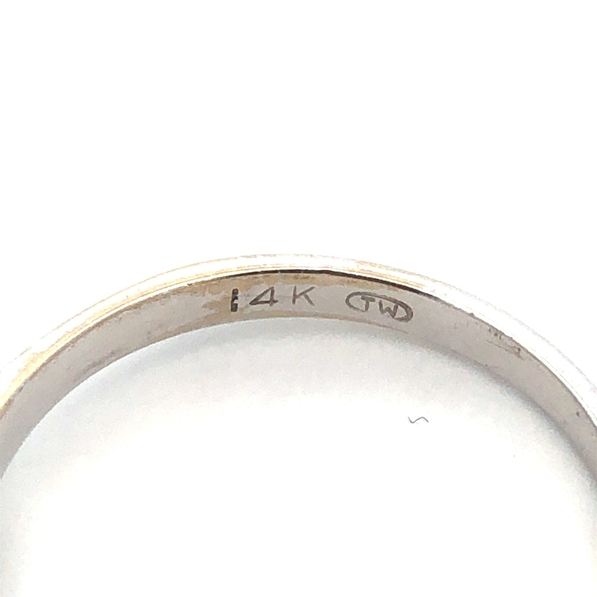 Designer 14K White Gold Round Diamond Solitaire Size 6.75 Engagement Ring