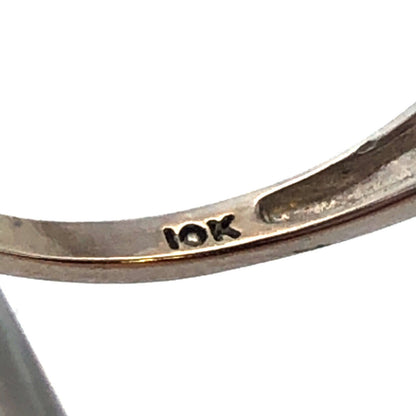 Designer STS 10K White Gold Oval Tanzanite Round Diamond Accent Cocktail Ring