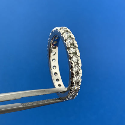 Sterling Silver 925 Cubic Zirconia CZ Infinity Eternity Anniversary Band Ring
