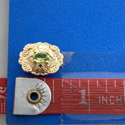Designer RGVS 14K Yellow Gold Green Peridot Slide Bracelet Charm0