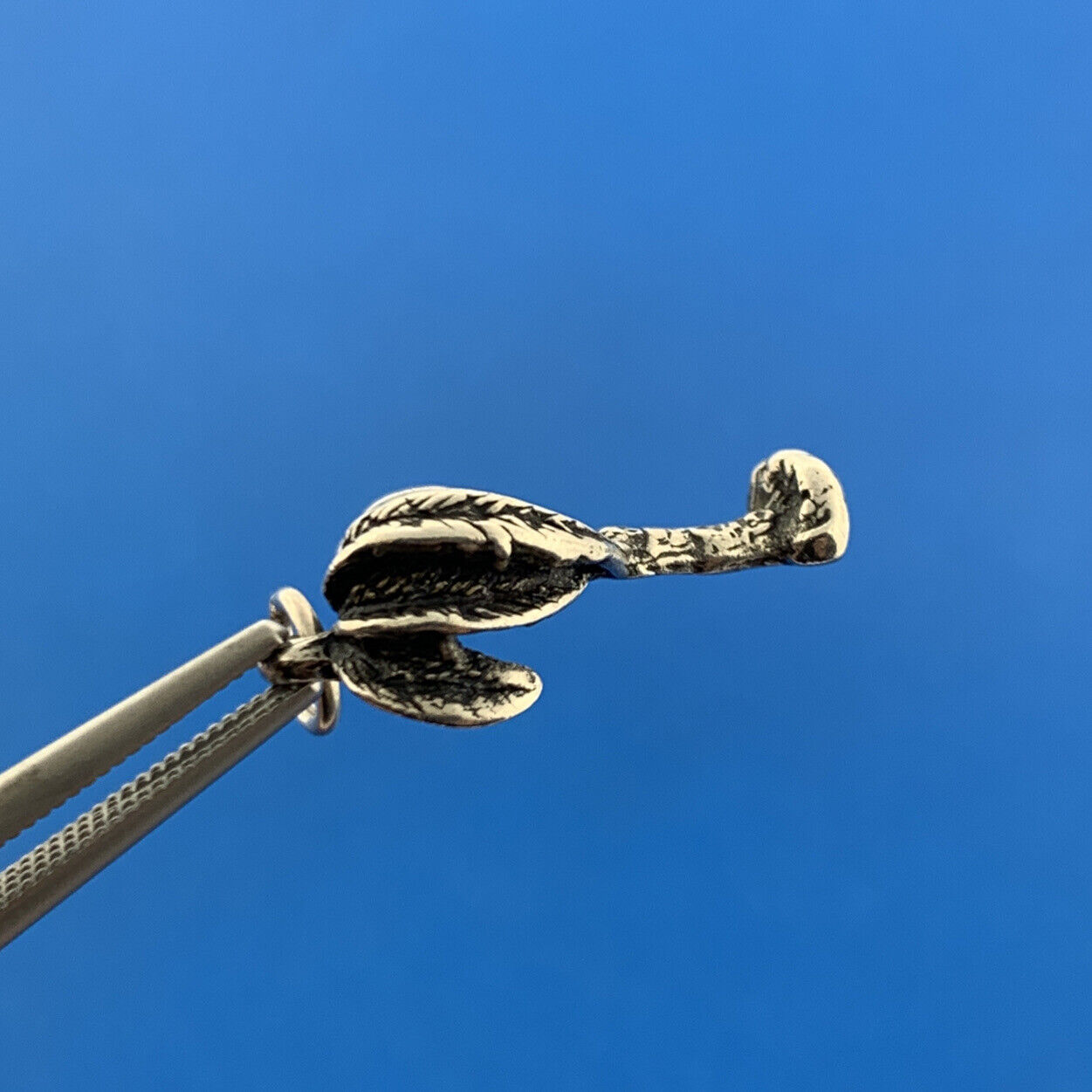 Vintage 925 Sterling Silver Date Palm Banana Tree Ocean Tropical Bracelet Charm