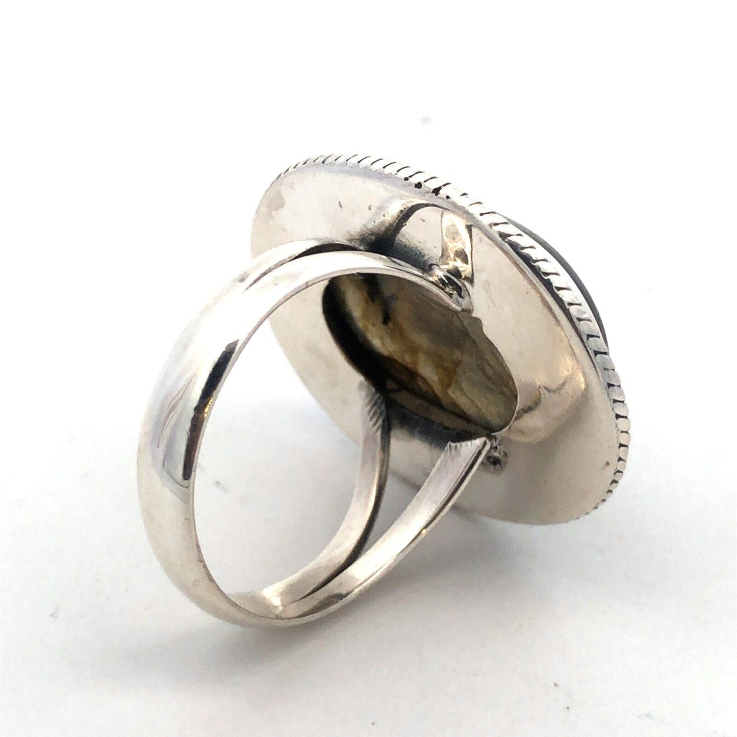 Designer YS 925 Sterling Silver Oval Labradorite Statement Ring