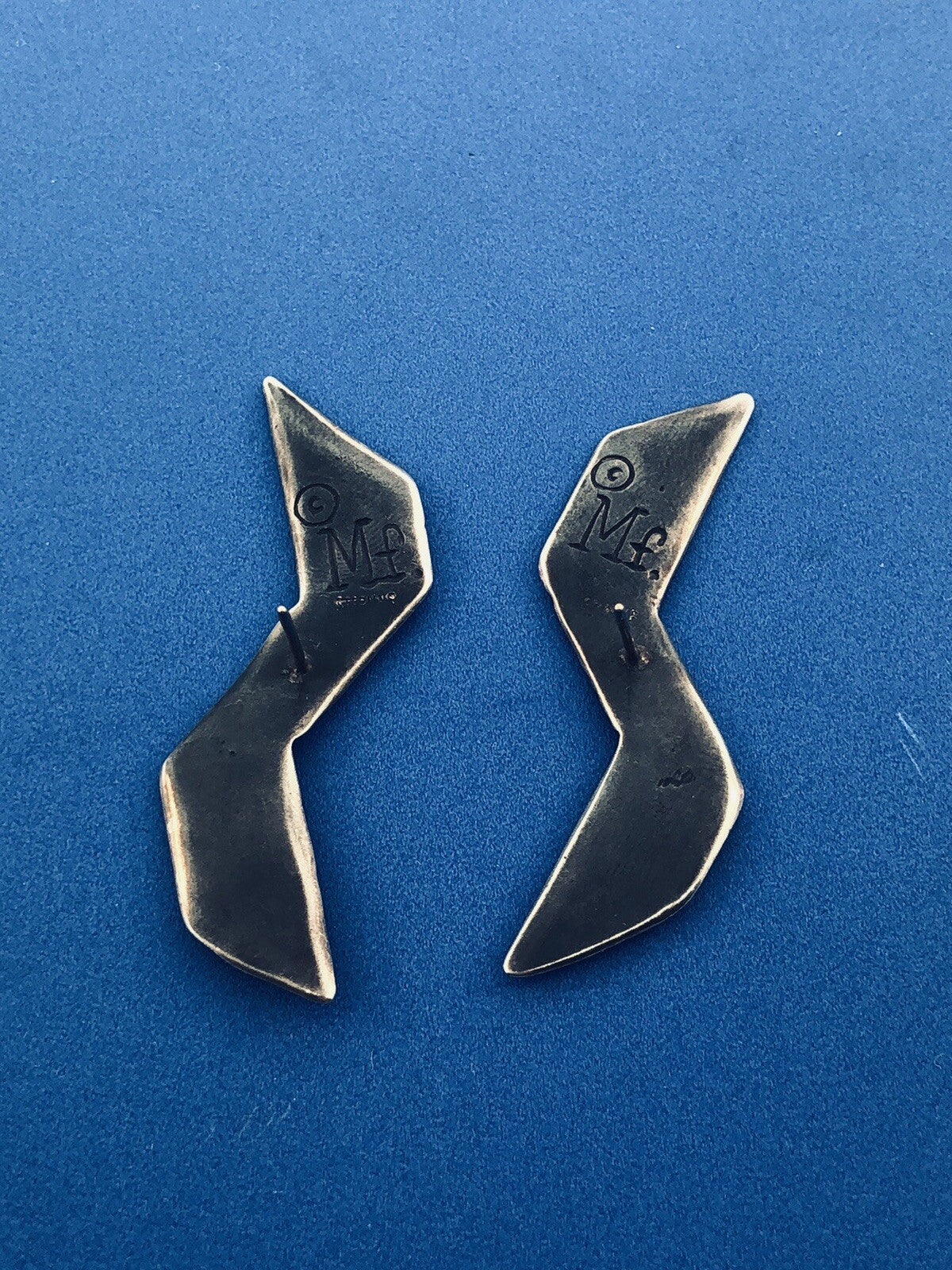 Vintage Mignon Faget Sterling Silver 925 Large Bow Earrings