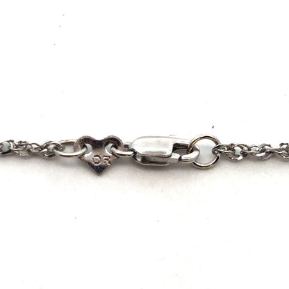 Designer 14K White Gold Diamond Infinity Eternity Anniversary Pendant Necklace