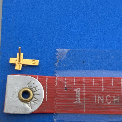 Designer 14K Yellow & Rose Gold Petite Cross Stud Earrings