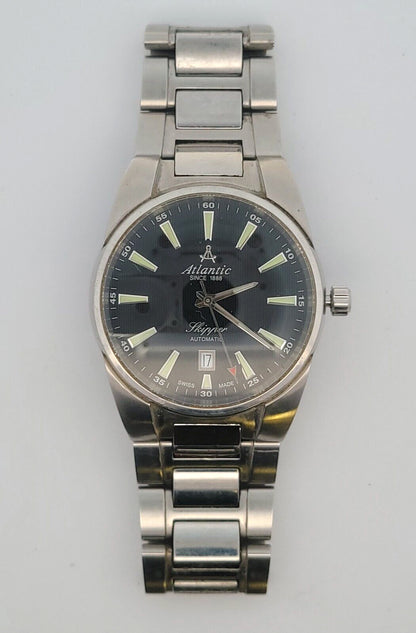Atlantic Skipper Automatic Stainless Steel 42mm Black Dial Men's Watch 83765