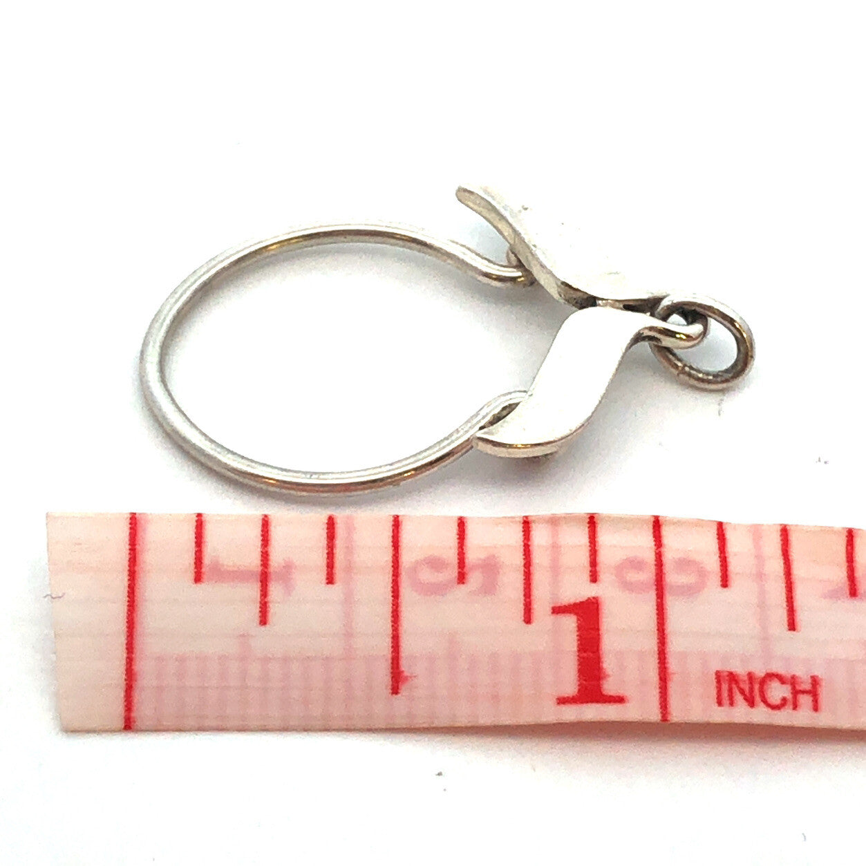 Retired Designer 925 Sterling Silver Whale Tail Charm Holder Pendant