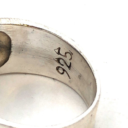 925 Sterling Silver Wings Of Isis Scarab Protection Tapered Cigar Band Ring