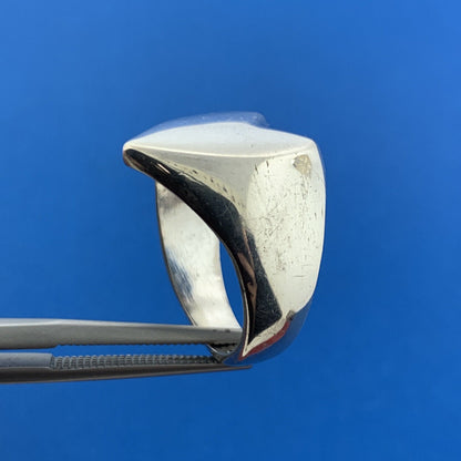Vintage Mexico 925 Sterling Silver Polished Modernist Heart Love Romance Ring