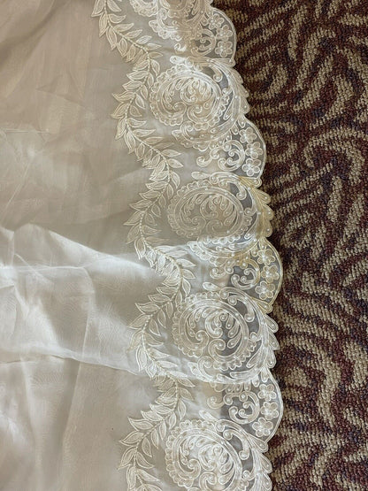 Avine Perucci St. Pucchi Bridal Dress Gown 100% Silk Size 6