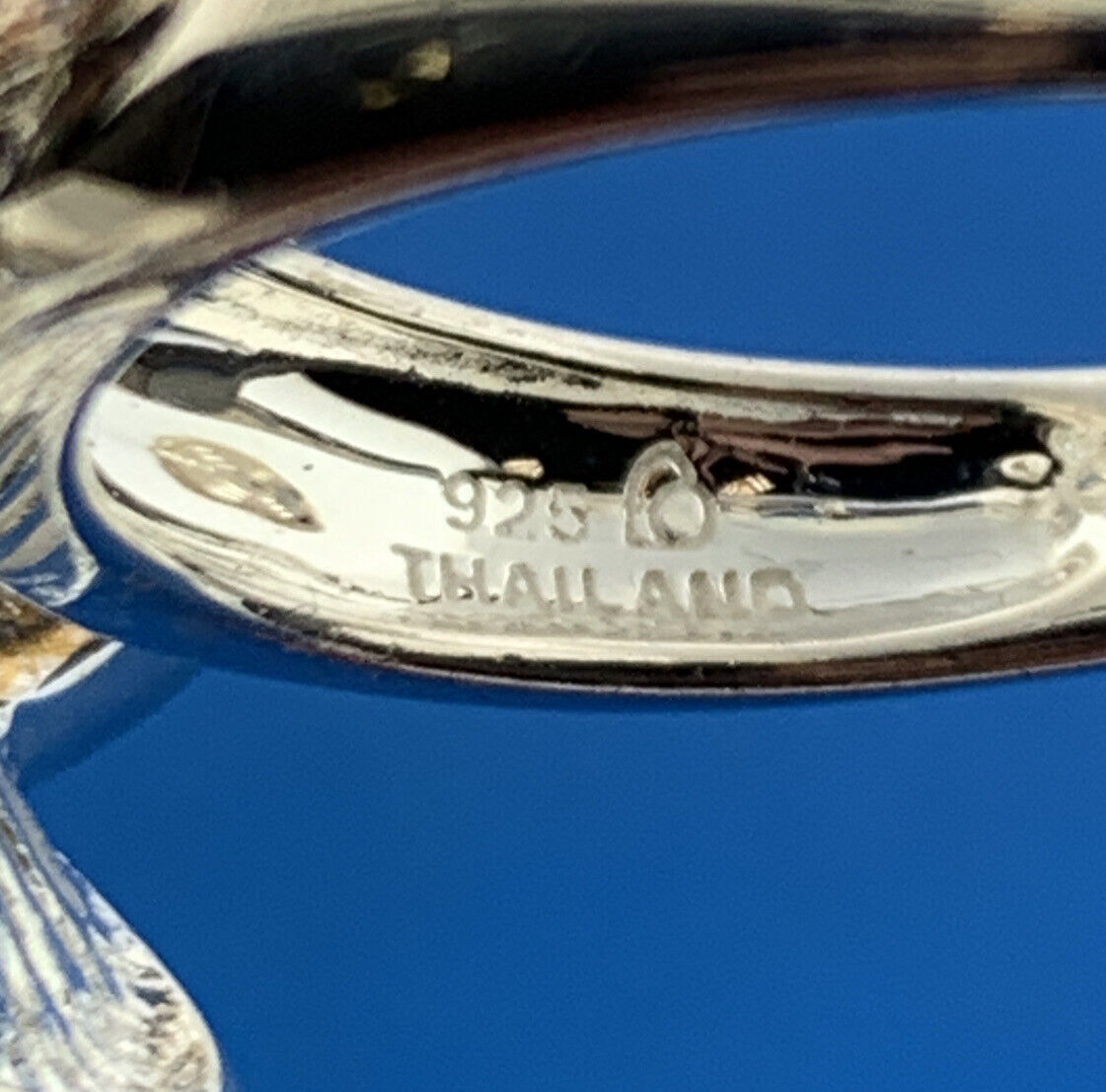 Designer 925 Sterling Silver Abalone Inlay Modernist Flower Statement Ring