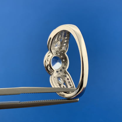 Silpada Sterling Silver Iolite Solitaire Cubic Zirconia Accented Statement Ring