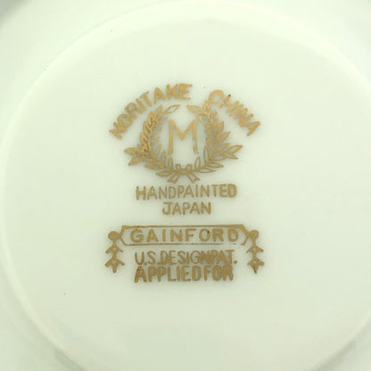 Noritake Porcelain China Gainford Pattern Handpainted  Lot Of Two Coffee Saucers