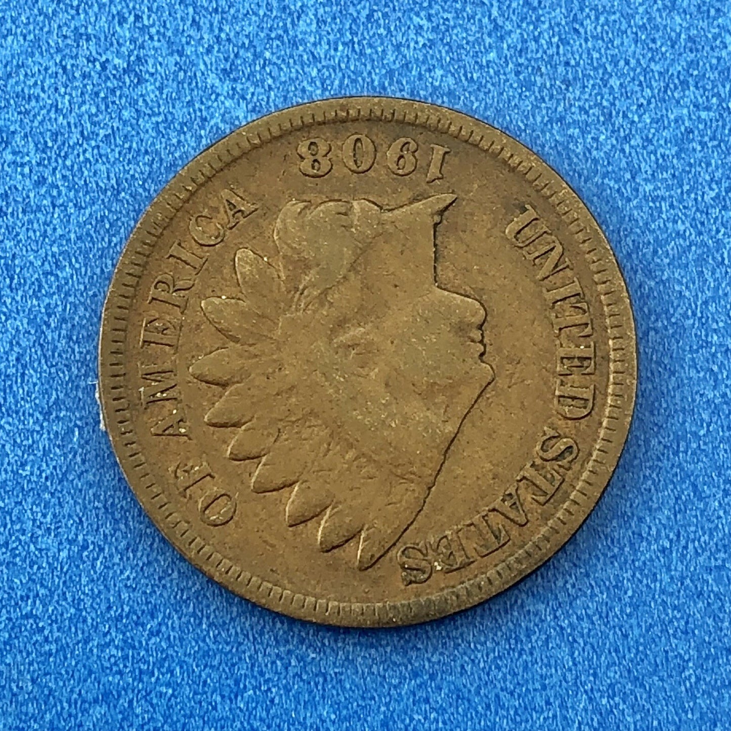 1908 S Indian Head One Cent Penny Type 3 Bronze Better Key San Francisco Coin