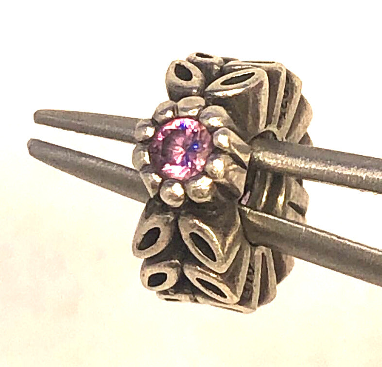 Authentic PANDORA 791224CFP Sparkling Twice As Nice Flower Bead Retired Charm