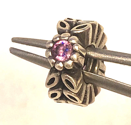 Authentic PANDORA 791224CFP Sparkling Twice As Nice Flower Bead Retired Charm