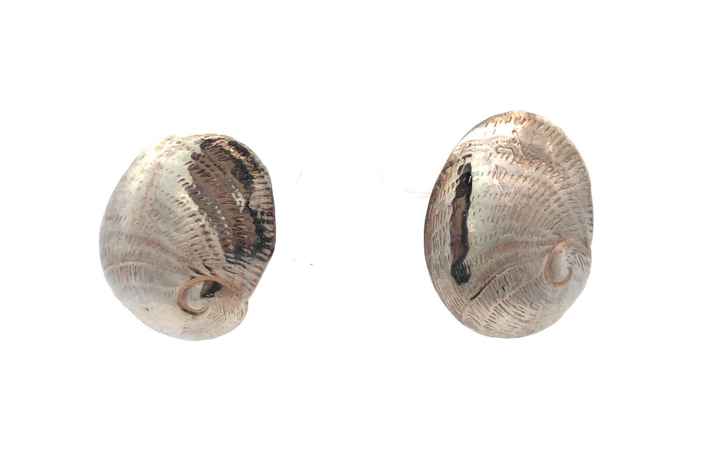 Designer Mignon Faget 925 Sterling Silver Sea Collection Moon Snail Earrings